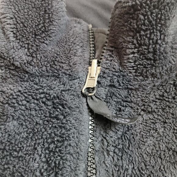The North Face Womens Jacket Size M Embroidered Full Zip Up Black Fleece - Picture 6 of 12
